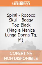 Spiral - Rococo Skull - Baggy Top Black (Maglia Manica Lunga Donna Tg. M) gioco