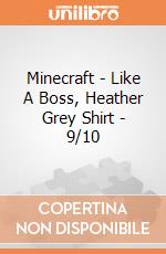 Minecraft - Like A Boss, Heather Grey Shirt - 9/10 gioco di Bioworld