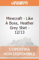 Minecraft - Like A Boss, Heather Grey Shirt - 12/13 gioco di Bioworld