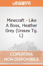 Minecraft - Like A Boss, Heather Grey (Unisex Tg. L) gioco di Bioworld
