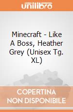 Minecraft - Like A Boss, Heather Grey (Unisex Tg. XL) gioco di Bioworld