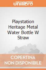 Playstation Heritage Metal Water Bottle W Straw gioco
