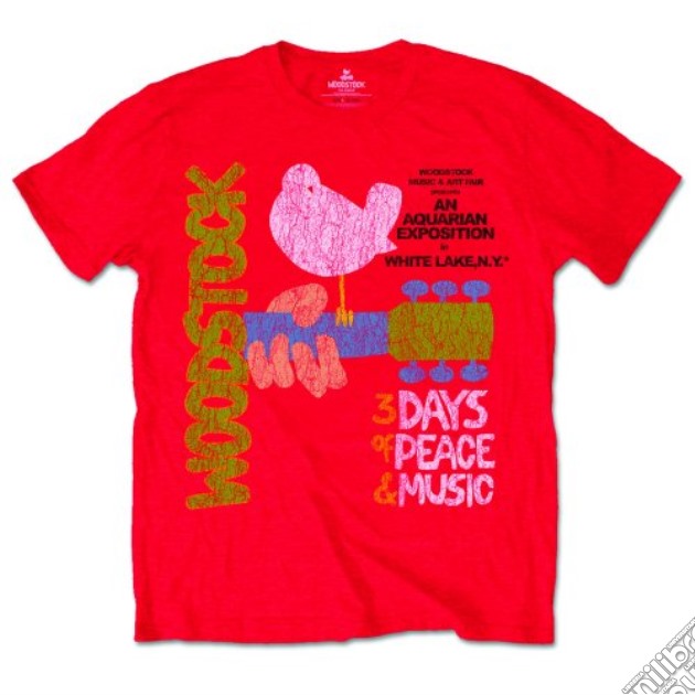 Woodstock: Classic Vintage Poster (T-Shirt Unisex Tg. S) gioco di Rock Off