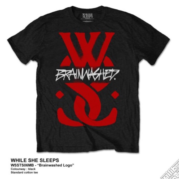 While She Sleeps - Brainwashed Logo Black (T-Shirt Unisex Tg. M) gioco