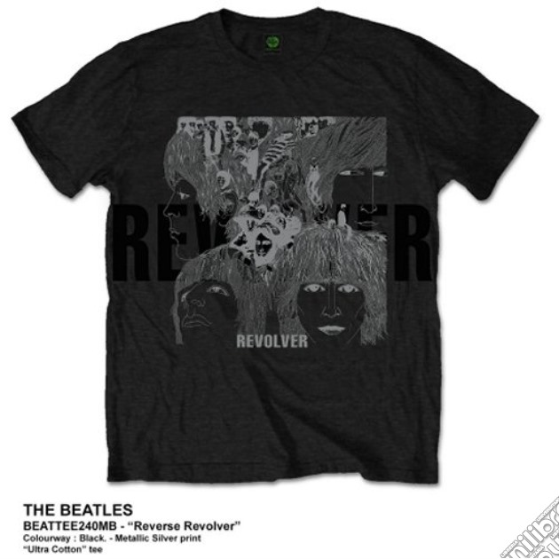 Beatles (The): Reverse Revolver Black (T-Shirt Unisex Tg. XL) gioco di Rock Off