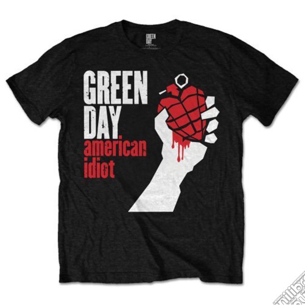 Green Day Men's Tee: American Idiot (large) -mens - Large - Black - Apparel Tees & Shirtstee gioco
