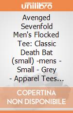 Avenged Sevenfold Men's Flocked Tee: Classic Death Bat (small) -mens - Small - Grey - Apparel Tees & Shirtsflocked Tee - Flocked gioco
