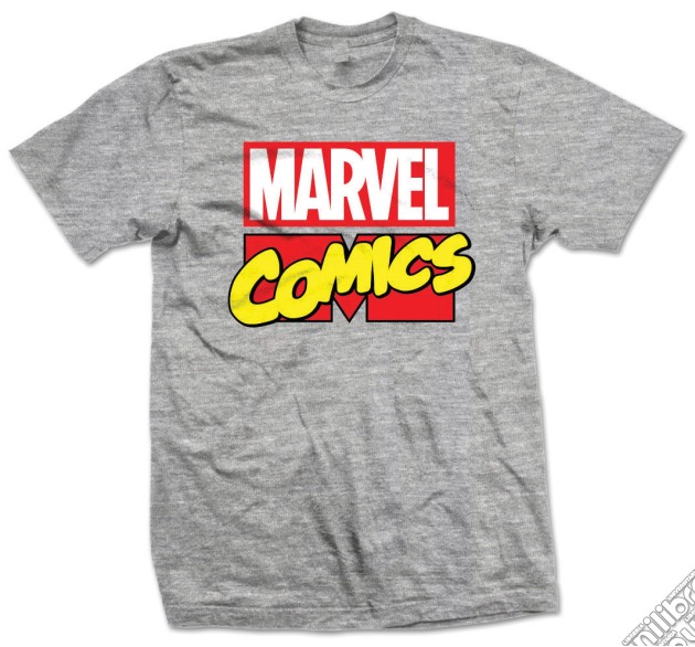 Marvel Comics - Logo Grigio (Unisex Tg. XL) gioco di Rock Off