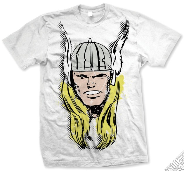 Marvel Comics - Thor Big Head Distressed Bianco (Unisex Tg. M) gioco di Rock Off