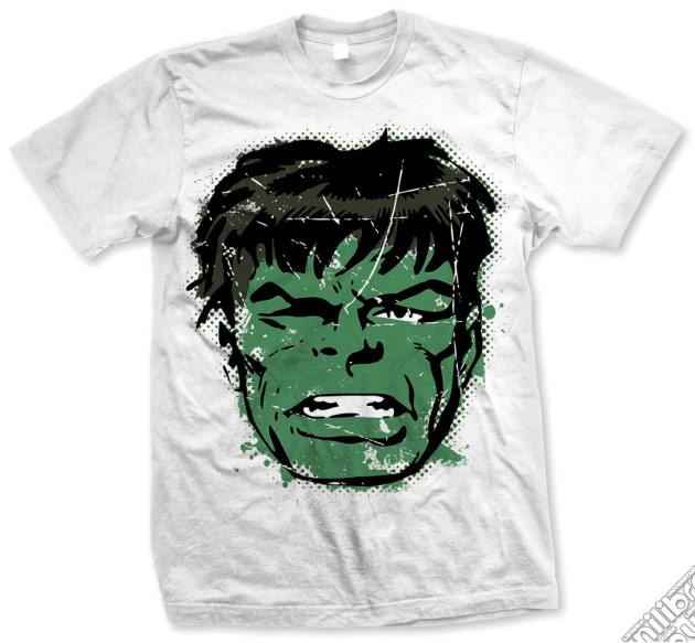 Marvel Comics - Hulk Big Head Distressed Bianco (Unisex Tg. XL) gioco di Rock Off