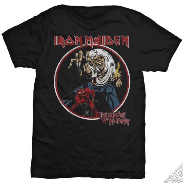 Iron Maiden: Number Of The Beast Vintage (T-Shirt Unisex Tg. S) gioco di Rock Off