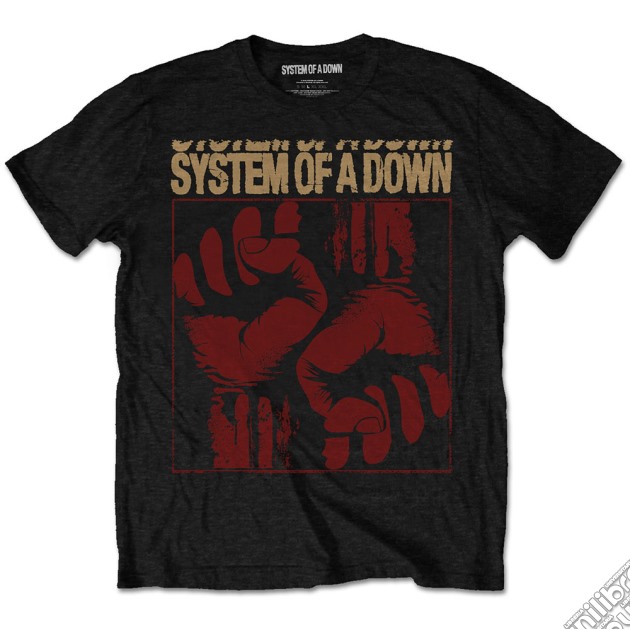 System Of A Down Men's Tee: Fisticuffs (small) -mens - Small - Black - Apparel Tees & Shirtstee gioco