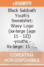 Black Sabbath Youth's Sweatshirt: Wavy Logo (xx-large (age 11 - 12)) -youths - Xx-large: 11 - 12 Yrs - Black - Apparel Children's Apparelyouth's Sweat gioco
