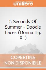 5 Seconds Of Summer - Doodle Faces (Donna Tg. XL) gioco di Rock Off