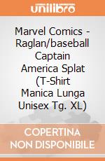 Marvel Comics - Raglan/baseball Captain America Splat (T-Shirt Manica Lunga Unisex Tg. XL) gioco
