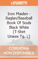 Iron Maiden - Raglan/Baseball Book Of Souls Black White (T-Shirt Unisex Tg. L) gioco di Rock Off