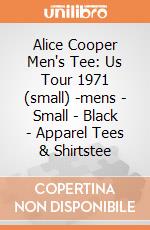 Alice Cooper Men's Tee: Us Tour 1971 (small) -mens - Small - Black - Apparel Tees & Shirtstee gioco