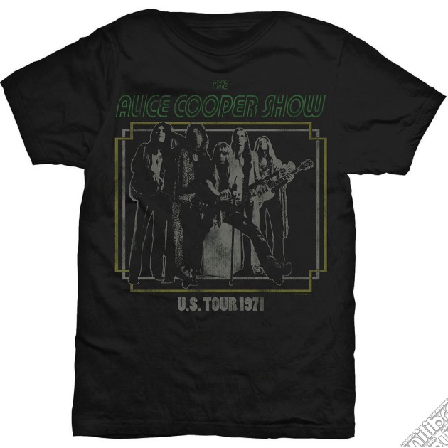 Alice Cooper Men's Tee: Us Tour 1971 (x-large) -mens - X-large - Black - Apparel Tees & Shirtstee gioco