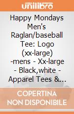 Happy Mondays Men's Raglan/baseball Tee: Logo (xx-large) -mens - Xx-large - Black,white - Apparel Tees & Shirtsraglan/baseball Tee - Baseball Style gioco