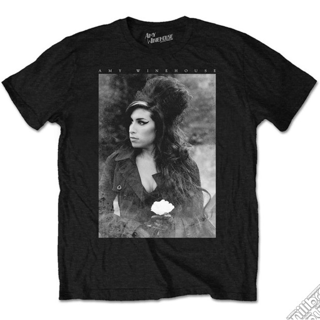Amy Winehouse: Flower Portrait Black (T-Shirt Unisex Tg. M) gioco
