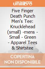 Five Finger Death Punch Men's Tee: Knucklehead (small) -mens - Small - Green - Apparel Tees & Shirtstee gioco