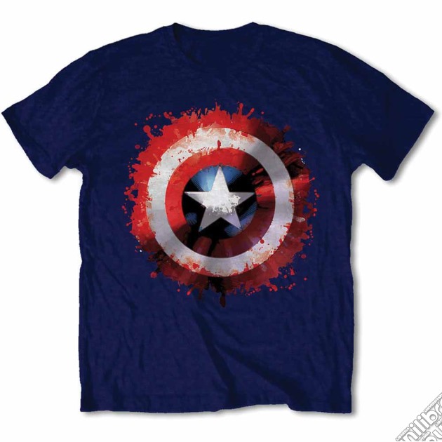 Marvel Comics - Captain America Splat Shield (T-Shirt Unisex Tg. M) gioco