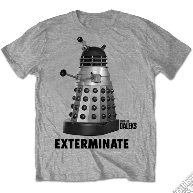 Studiocanal - Dr Who Exterminate Grey (T-Shirt Unisex Tg. S) gioco di Rock Off