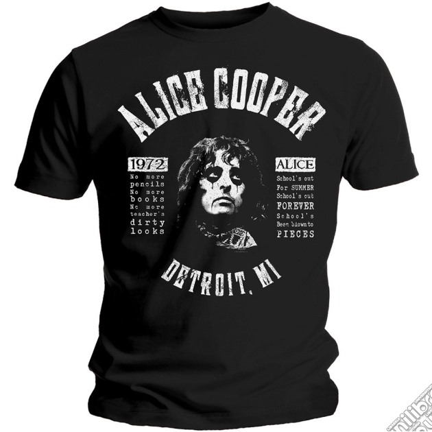 Alice Cooper: School's Out Lyrics Black (T-Shirt Unisex Tg. XL) gioco