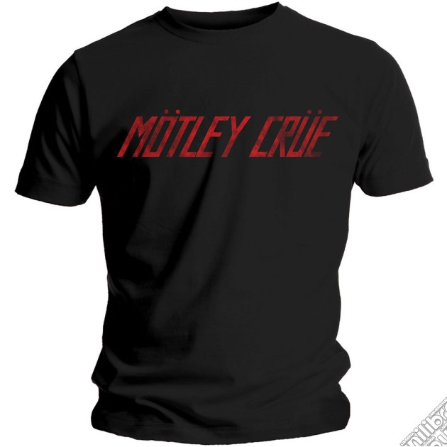 Motley Crue: Distressed Logo Black (T-Shirt Unisex Tg. L) gioco