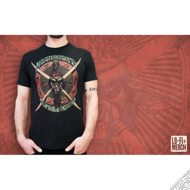 Monster Magnet Men's Tee: Spine Of Gold (small) -mens - Small - Black - Apparel Tees & Shirtstee gioco