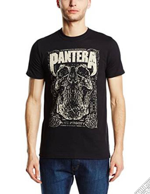 Pantera: 101 Proof Skull Black (T-Shirt Unisex Tg. S) gioco