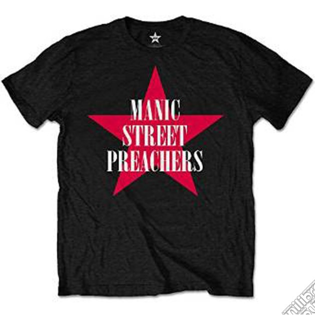 Manic Street Preachers Men's Tee: Red Star (xx-large) -mens - Xx-large - Black - Apparel Tees & Shirtstee gioco