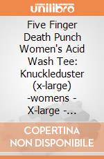 Five Finger Death Punch Women's Acid Wash Tee: Knuckleduster (x-large) -womens - X-large - Black,grey - Apparel Tees & Shirtsacid Wash Tee - Acid Wash gioco