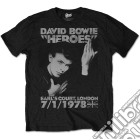 David Bowie: Heroes Earls Court Black (T-Shirt Unisex Tg. M) giochi