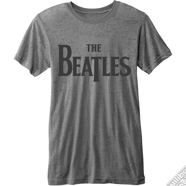The Beatles Men's Burn-out Tee: Drop T Logo (small) -mens - Small - Grey - Apparel Tees & Shirtsburn-out Tee - Burn-out gioco