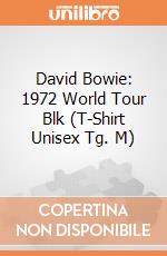 David Bowie: 1972 World Tour Blk (T-Shirt Unisex Tg. M) gioco di Rock Off