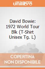 David Bowie: 1972 World Tour Blk (T-Shirt Unisex Tg. L) gioco di Rock Off