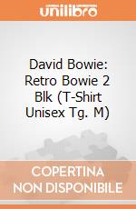 David Bowie: Retro Bowie 2 Blk (T-Shirt Unisex Tg. M) gioco di Rock Off