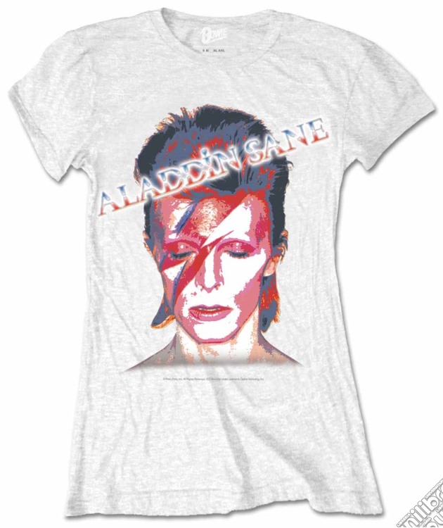 David Bowie - Aladdin Slane White (T-Shirt Donna Tg. XL) gioco di Rock Off