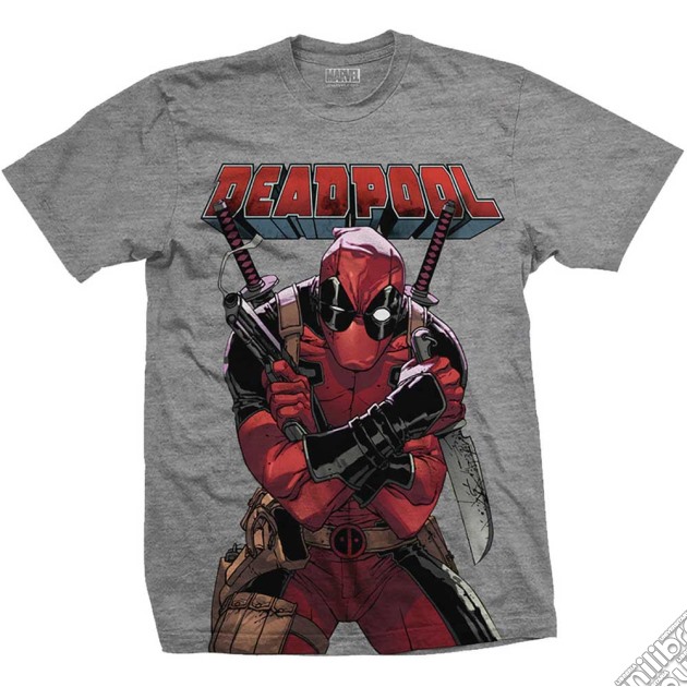 Marvel: Deadpool - Big Print Grey (T-Shirt Unisex Tg. 2XL) gioco