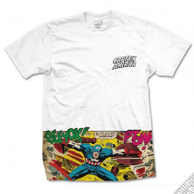 Marvel Comics - Captain America Comic Strip Pocket (t-shirt Unisex Tg. 2xl) gioco