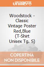 Woodstock - Classic Vintage Poster Red,Blue (T-Shirt Unisex Tg. S) gioco