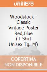 Woodstock - Classic Vintage Poster Red,Blue (T-Shirt Unisex Tg. M) gioco