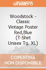 Woodstock - Classic Vintage Poster Red,Blue (T-Shirt Unisex Tg. XL) gioco