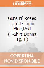 Guns N' Roses - Circle Logo Blue,Red (T-Shirt Donna Tg. L) gioco