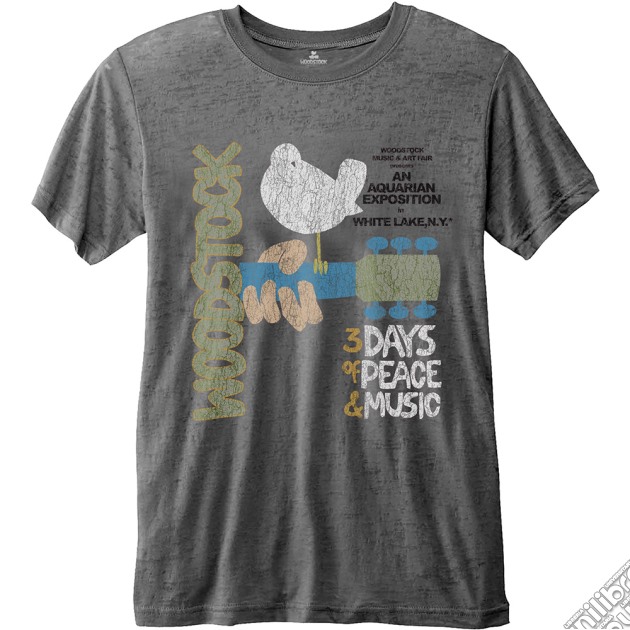 Woodstock - Classic Vintage Poster Grey (T-Shirt Unisex Tg. 2XL) gioco
