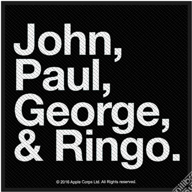 The Beatles Standard Patch: Jon, Paul, George & Ringo gioco