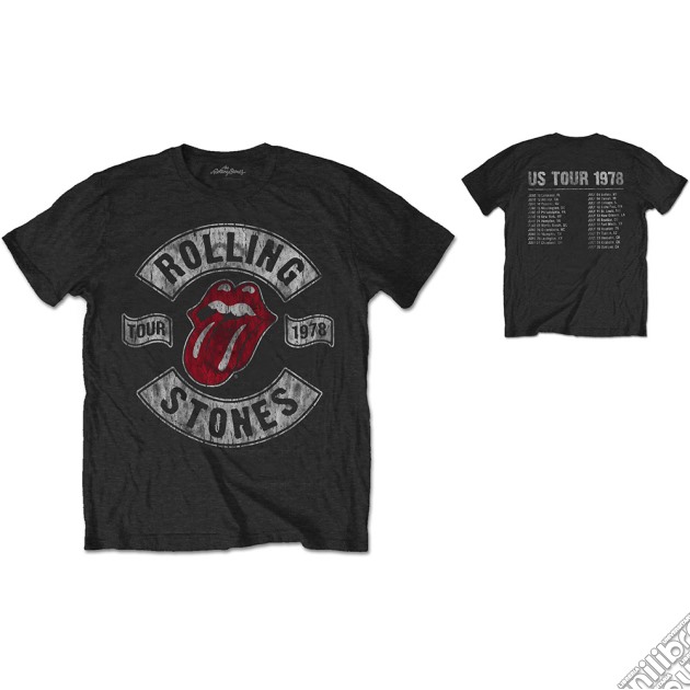 Rolling Stones (The): Us Tour 1978 Special Edition Black (T-Shirt Unisex Tg. L) gioco