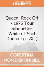 Queen: Rock Off - 1976 Tour Silhouettes White (T-Shirt Donna Tg. 2XL) giochi