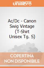 Ac/Dc - Canon Swig Vintage (T-Shirt Unisex Tg. S) gioco di Rock Off